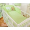 Bedding set for Baby Cot 3-pcs- Hanging Hearts green stripes