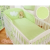 Bedding set for Baby Cot 3-pcs- Hanging Hearts green stripes