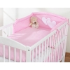 Bedding set for Baby Cot 3-pcs- Hanging Hearts pink