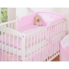 Bedding set for Baby Cot 3-pcs- Hanging Hearts pink stripes