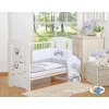 Bedding set for Baby Cot 3-pcs- Owls Gray-black