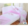 Bedding set for Baby Cot 3-pcs- Owls pink