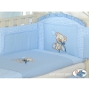 Bedding set for Baby Cot 3-pcs- Teddy Bear with bow blue