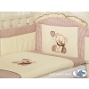 Bedding set for Baby Cot 3-pcs- Teddy Bear with bow brown