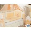 Bedding set for Baby Cot 3-pcs- Teddy Bear with bow peach