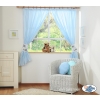 Blue Curtains for baby room- Donkey Luca