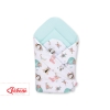 BNewborn Swaddle Blanket Wrap  - foxes beige/mint