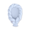Braided babynest Blue Knot Bumper & Mattress 2 in 1- Blue