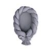 Braided babynest Knot Bumper & Mattress 2 in 1- anthracite