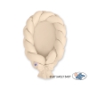 Braided babynest Knot Bumper & Mattress 2 in 1- beige