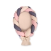 Braided babynest Knot Bumper & Mattress 2 in 1 - beige-pastel pink-anthracite