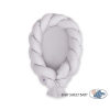 Braided babynest Knot Bumper & Mattress 2 in 1 - gray
