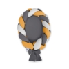 Braided babynest Knot Bumper & Mattress 2 in 1 - gray-honey yellow-anthracite