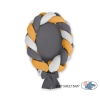 Braided babynest Knot Bumper & Mattress 2 in 1 - gray-honey yellow-anthracite