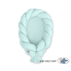 Braided babynest Knot Bumper & Mattress 2 in 1 - mint