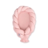 Braided babynest Knot Bumper & Mattress 2 in 1 - pastel pink