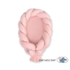 Braided babynest Knot Bumper & Mattress 2 in 1 - pastel pink