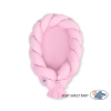 Braided babynest Knot Bumper & Mattress 2 in 1 - pink