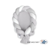 Braided babynest Knot Bumper & Mattress 2 in 1 - white-gray