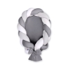 Braided babynest Knot Bumper & Mattress 2 in 1 - white-gray- anthracite