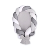 Braided babynest Knot Bumper & Mattress 2 in 1 - white-gray- anthracite