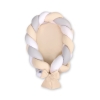 Braided babynest Knot Bumper & Mattress 2 in 1 - white-gray-beige