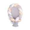 Braided babynest Knot Bumper & Mattress 2 in 1 - white-gray-beige