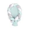 Braided babynest Knot Bumper & Mattress 2 in 1 - white-gray-mint