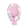 Braided babynest Knot Bumper & Mattress 2 in 1 - white-gray-pink