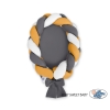 Braided babynest Knot Bumper & Mattress 2 in 1 - white-honey yellow-anthracite