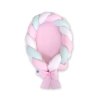 Braided babynest Knot Bumper & Mattress 2 in 1 - white-pink-mint