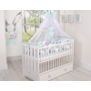 Braided Cot Bumper over 3m XXL Pillow- white-gray-mint