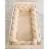 Braided Cushion Extra Knot bumper XXL Pillow- beige
