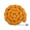 Braided Cushion Extra Knot bumper XXL Pillow- honey yellow