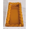 Braided Cushion Extra Knot bumper XXL Pillow- honey yellow