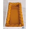 Braided Cushion Extra Knot bumper XXL Pillow- honey yellow
