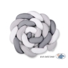 Braided Crib Bumper - white-gray-anthracite