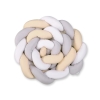 Knot Crib Braided Bumper XXL Pillow- white-gray-beige