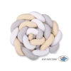 Knot Crib Braided Bumper XXL Pillow- white-gray-beige