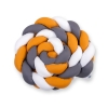 Braided Crib bumper XXL Pillow- white-honey yellow-anthracite