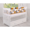 Braided Crib bumper XXL Pillow- white-honey yellow-anthracite