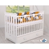 Braided Crib bumper XXL Pillow- white-honey yellow-anthracite