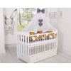 Braided Crib bumper XXL Pillow- white-honey yellow-anthracite