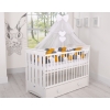 Braided Crib bumper XXL Pillow- white-honey yellow-anthracite