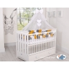 Braided Crib bumper XXL Pillow- white-honey yellow-anthracite
