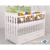 Braided Crib bumper XXL Pillow- white-honey yellow-anthracite