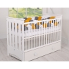 Braided Crib bumper XXL Pillow- white-honey yellow-anthracite
