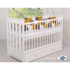 Braided Crib bumper XXL Pillow- white-honey yellow-anthracite