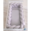 Braided Cushion Extra Long Knot bumper 360cm XXL Pillow- gray