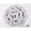 Braided Cushion Extra Long Knot bumper 360cm XXL Pillow- gray